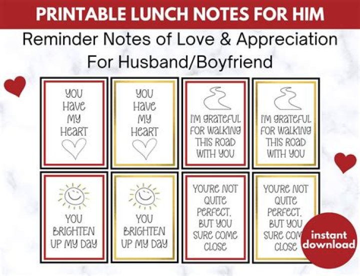 Discover Irresistible Lunch Notes For Your Boyfriend
